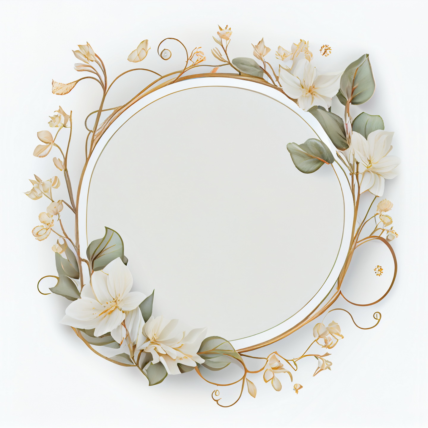 Floral Frame Graphics Elemet (254)
