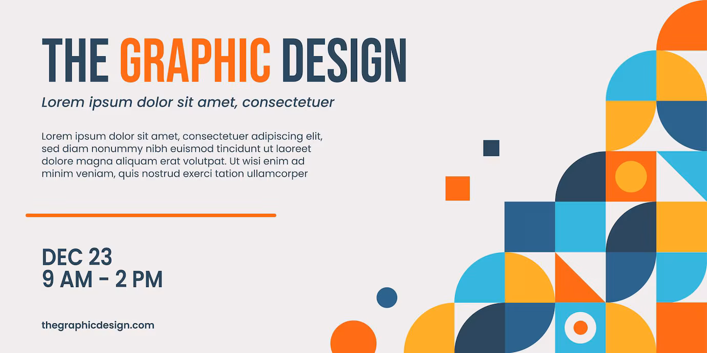bauhaus geometric shapes medium banner vector template_842369 54