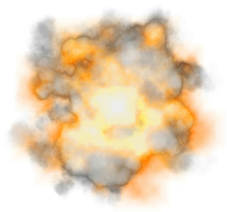 Fire Explotion with White  Background JPG Image (2)