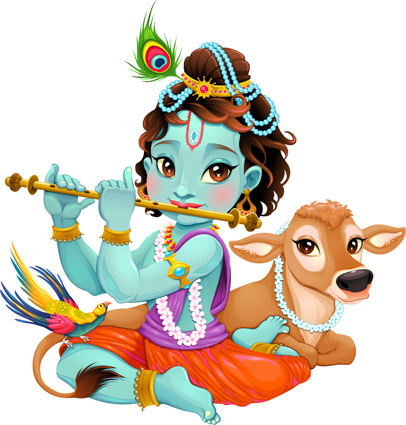 Krishna PNG Image Element (51)
