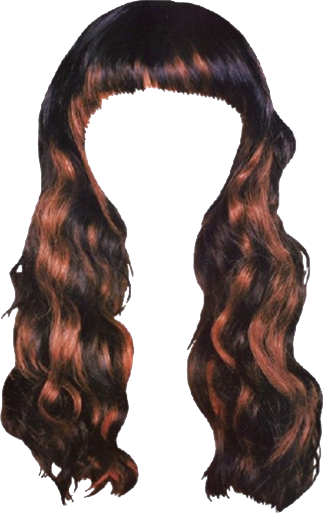 Women False Hair PNG Makeup Element (12)