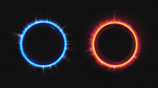 Circle on Dark Glowing