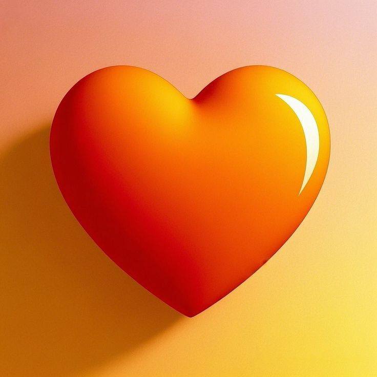 Orange Color 3D Hert