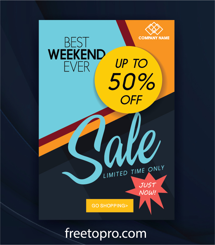 50% Sale Off Flyer Design EPS Vector