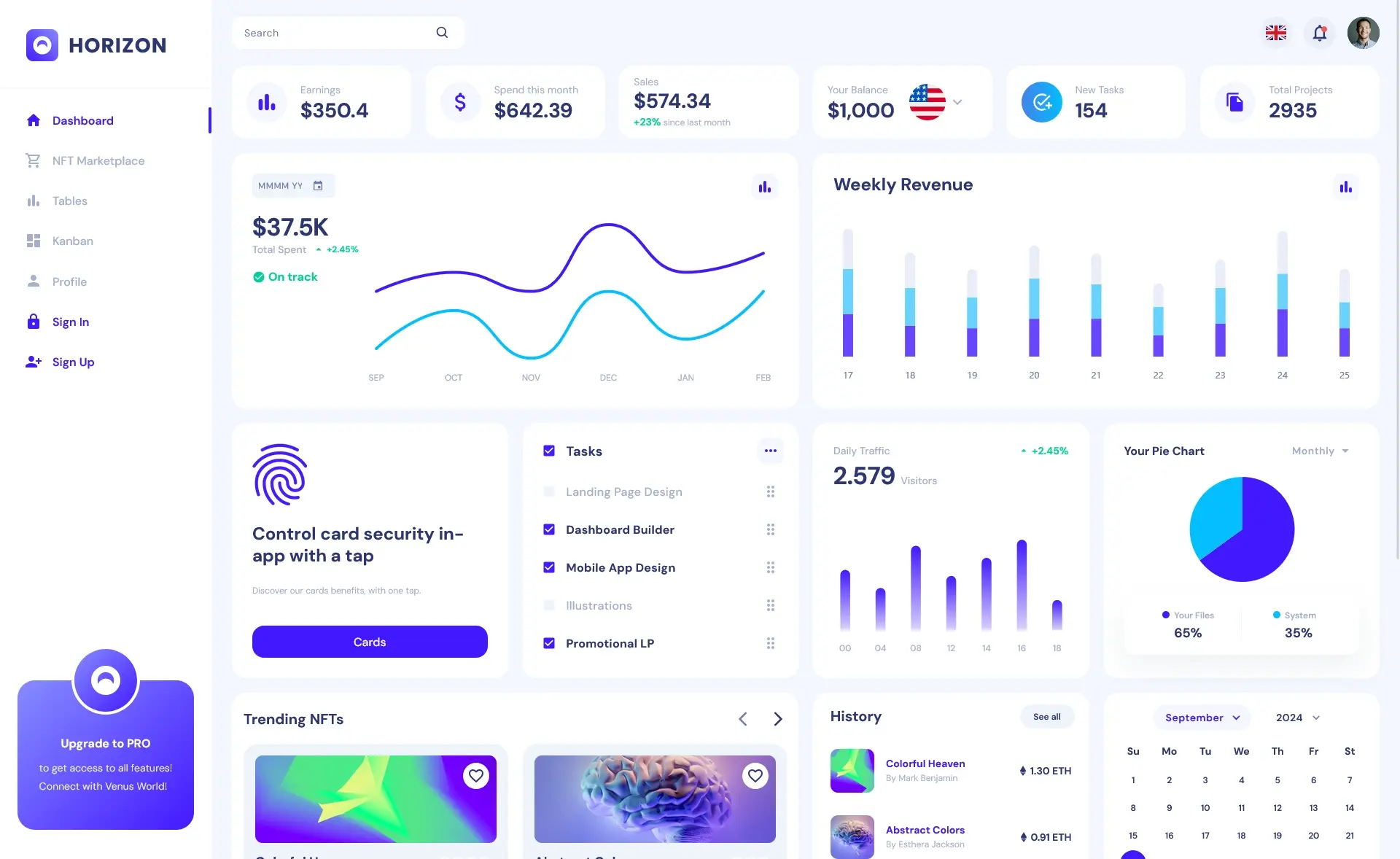 Horizon – Free MUI Admin Dashboard Website Template Free Download