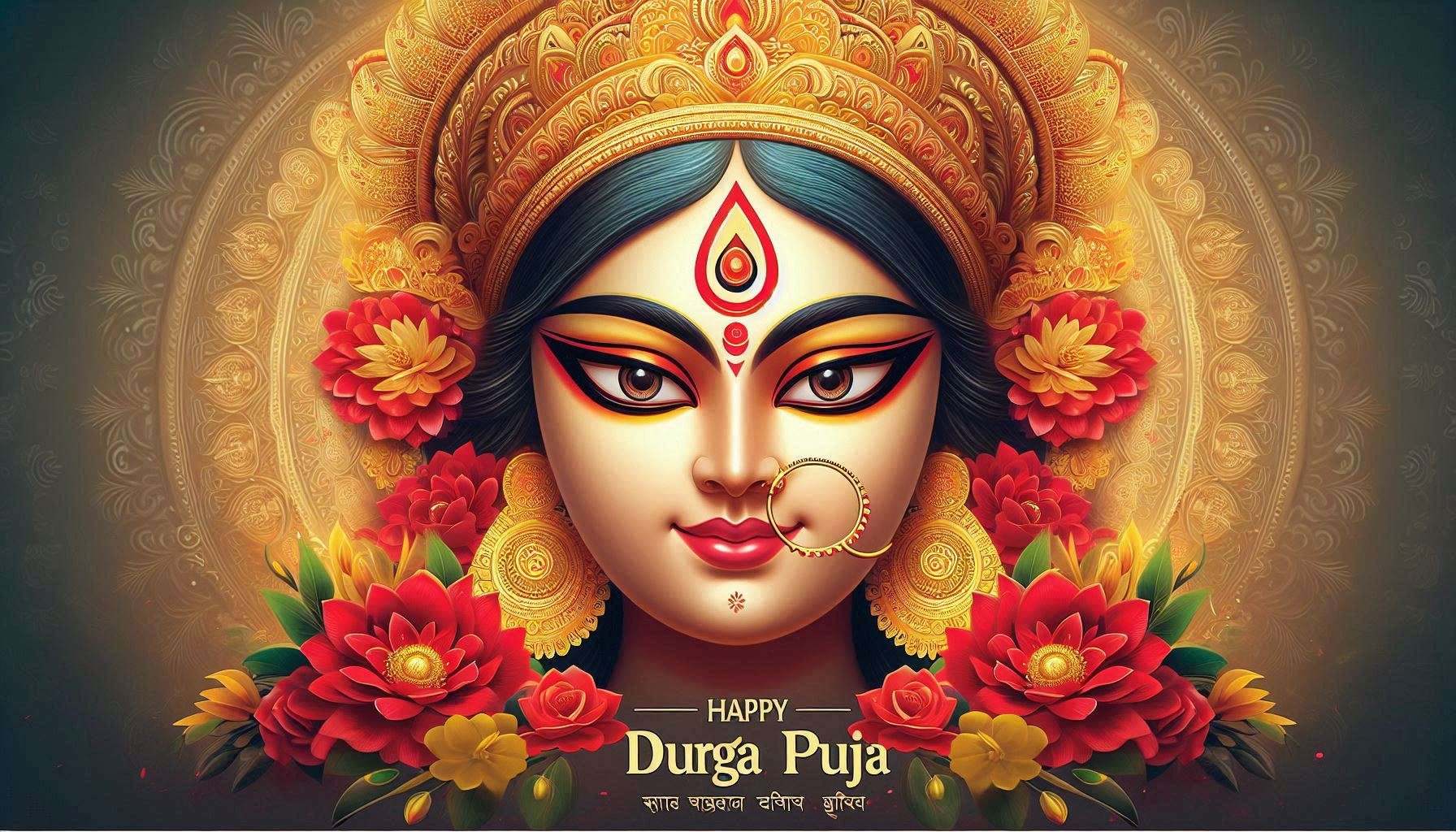 Happy Durga Puja Images With Maa Durga 2024