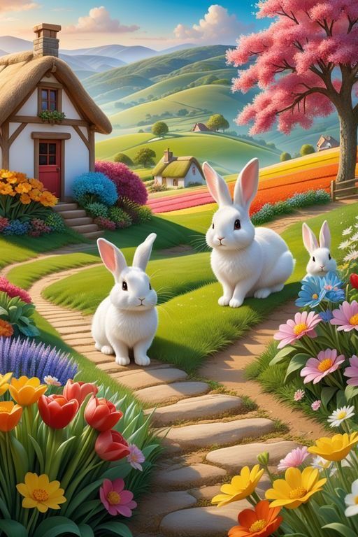 Cute Rabbit Home Animated Mobile Wallpaper