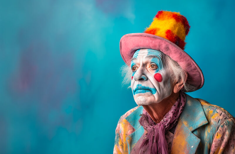 gratisography contemplating clown free stock photo 800x525