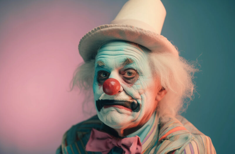 gratisography discontent clown stock photo 800x525