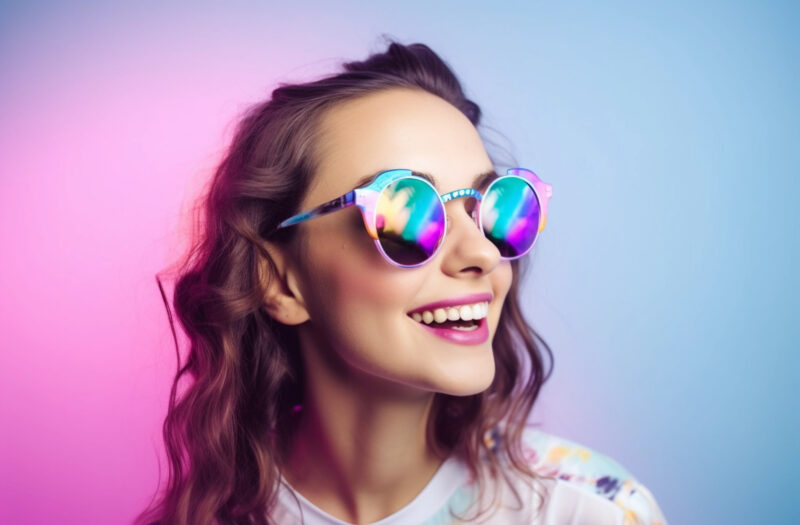 gratisography happy woman cool shades stock photo 800x525