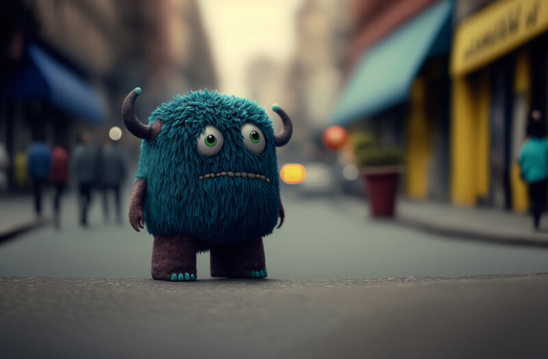 gratisography little blue monster free stock photo 800x525