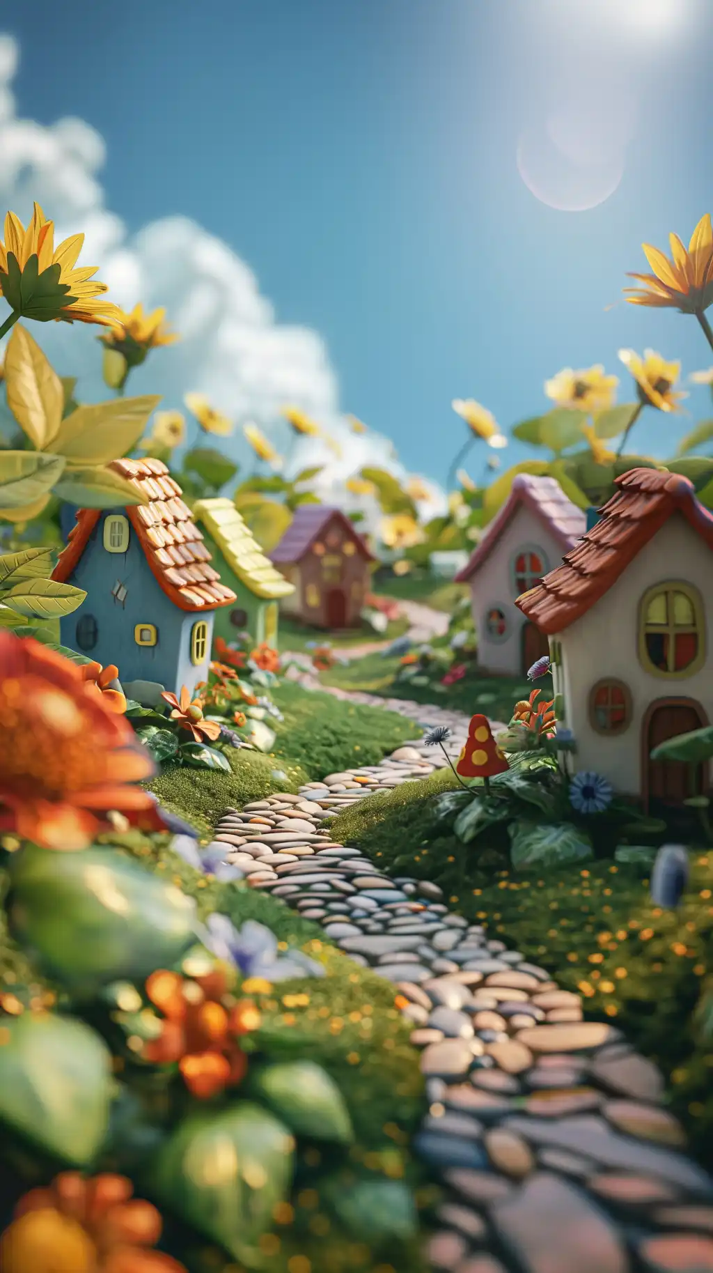 fairy tale village smartphone wallpaper free image