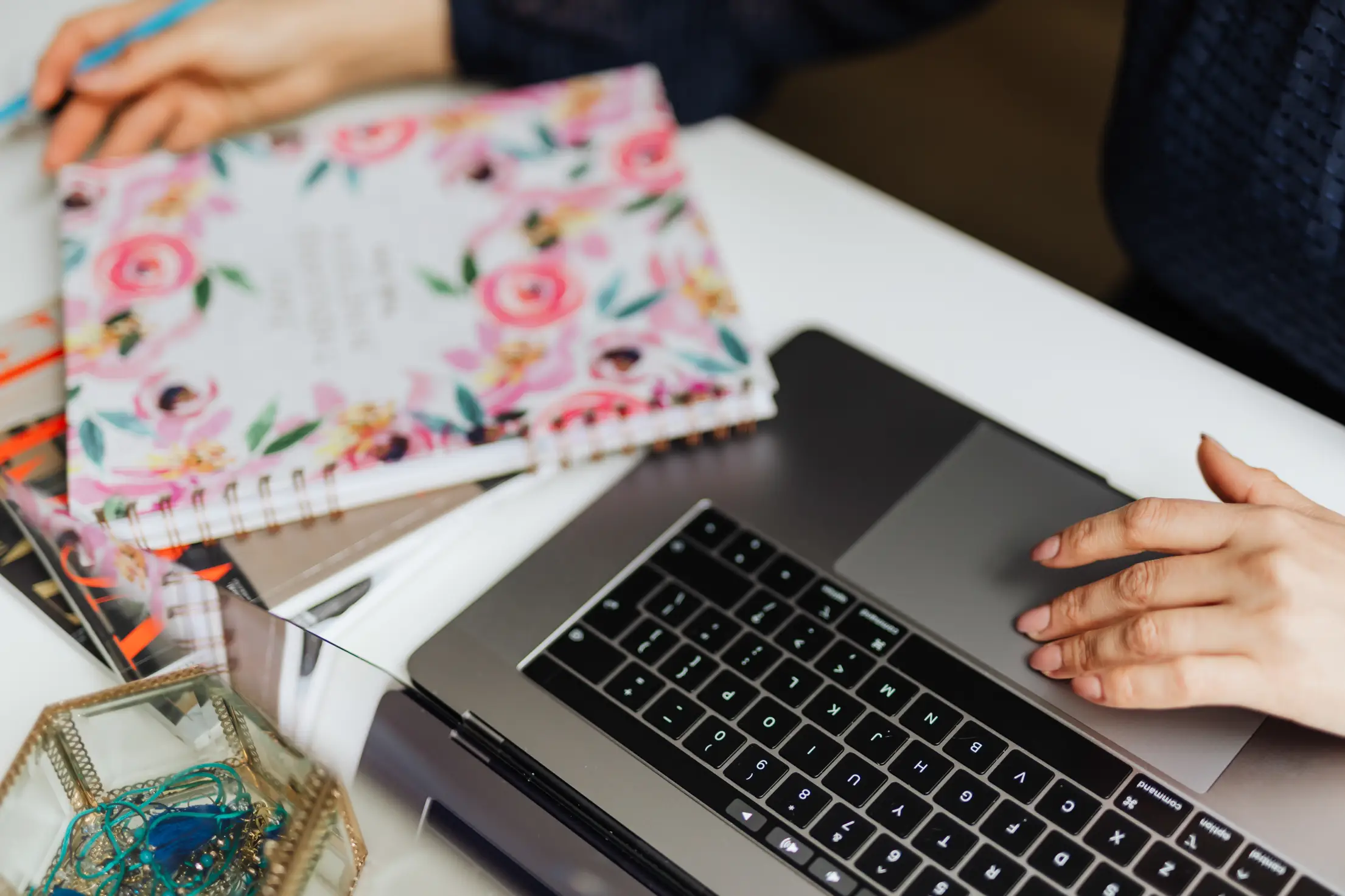 woman working in office free photo