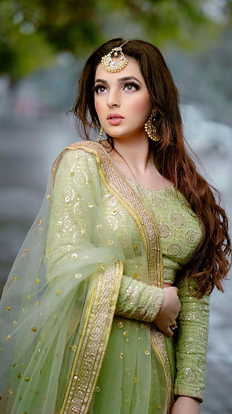 HD wallpaper indian woman beautiful beauty bollywood brown hair gorgeous green green dress india saree thumbnail