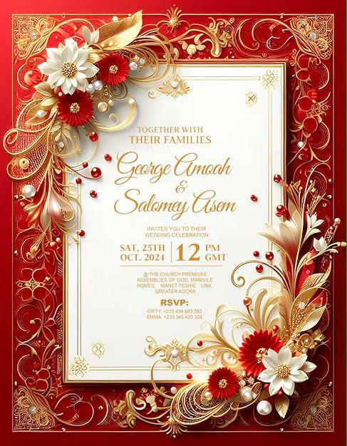 Wedding Invitation Letter floral