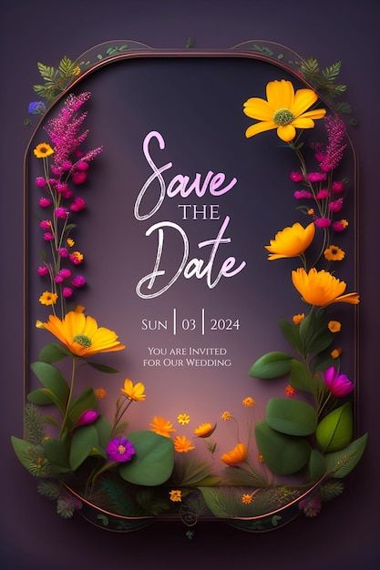 Wedding letter for Invitation smart flower